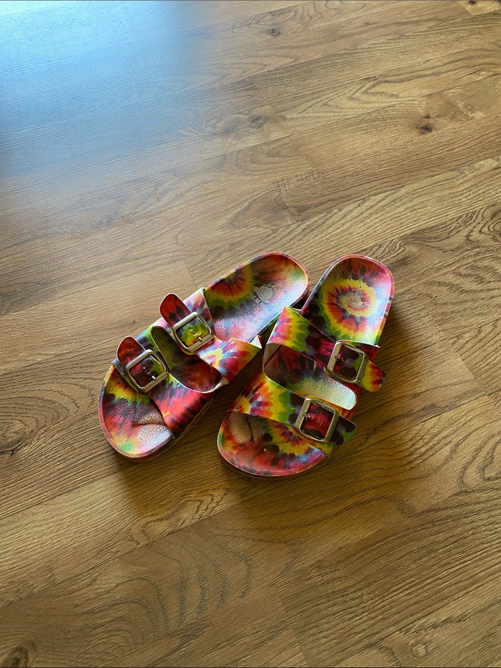 Women’s Tie-Dye Double Buckle Slide Sandals